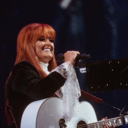The picture of Wynonna Judd during the concert in Georgia. 